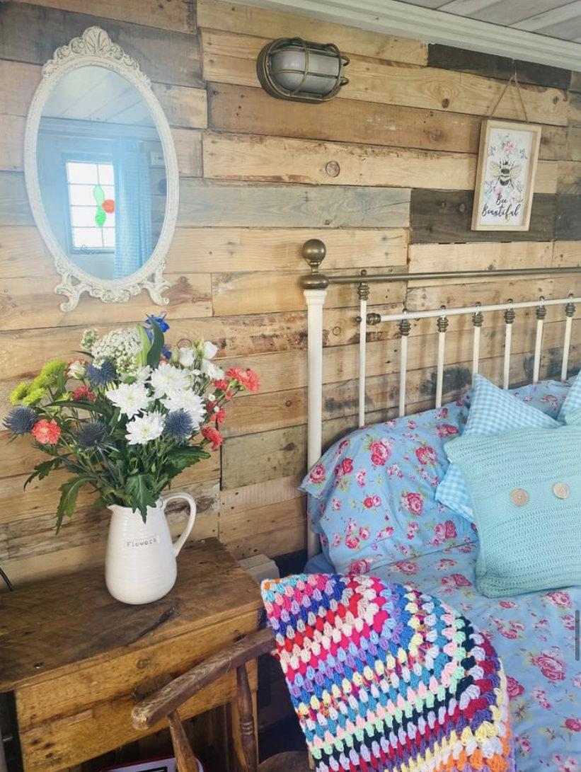 Inside the shepherd's hut