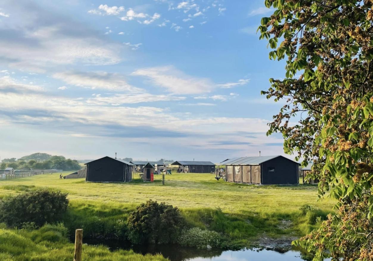 Off grid safari tents at Balnab Dairy Farm