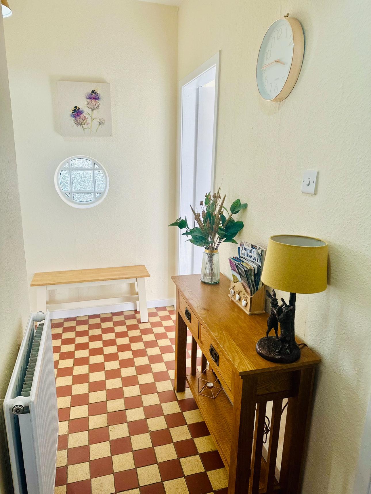 Interior hallway in the Dairy Cottage