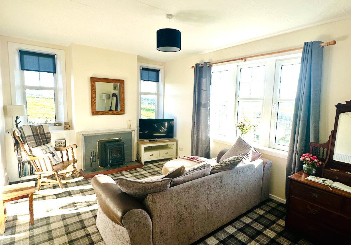Living room interior of the Dairy Cottage