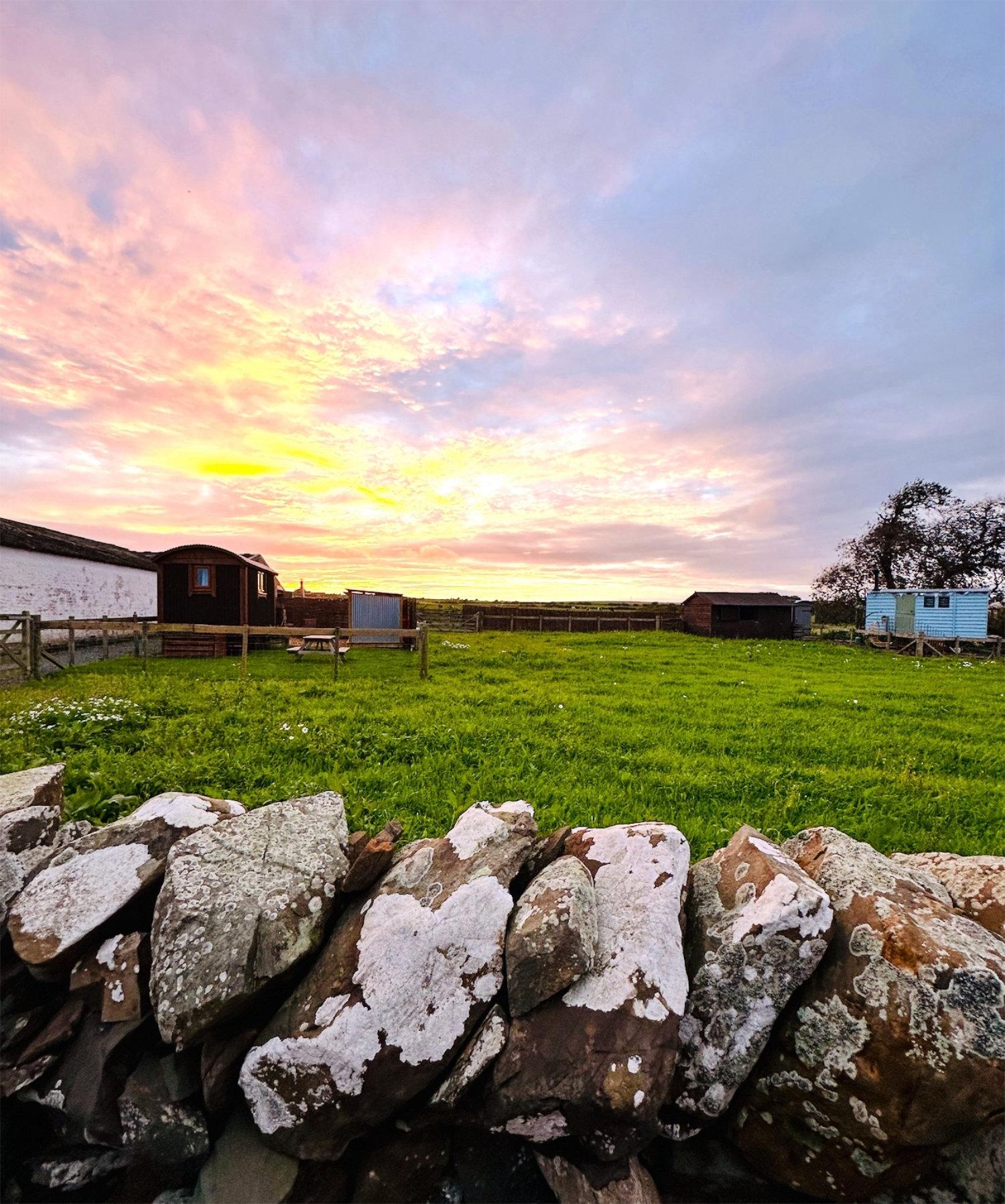 shepherds huts at Balnab Farm