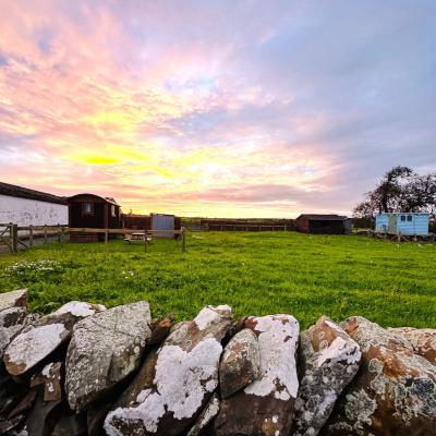 shepherds huts at Balnab Farm